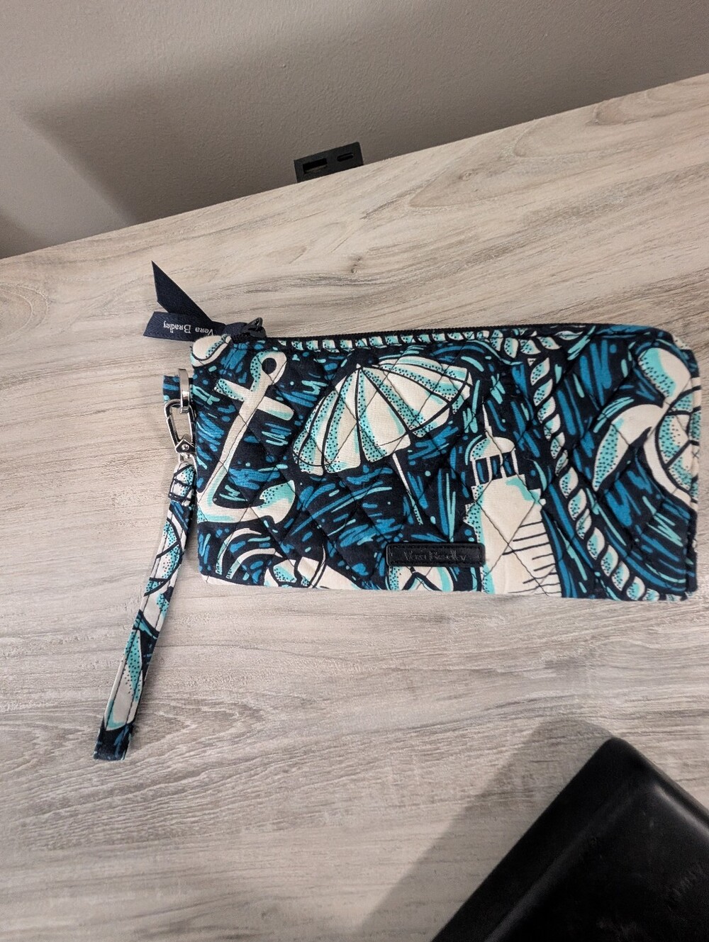 Vera Bradley Teal Patterned Wristlet Clutch